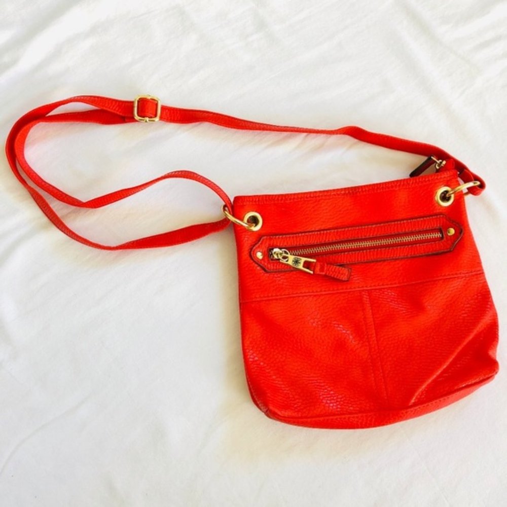 Faux Leather Red Crossbody